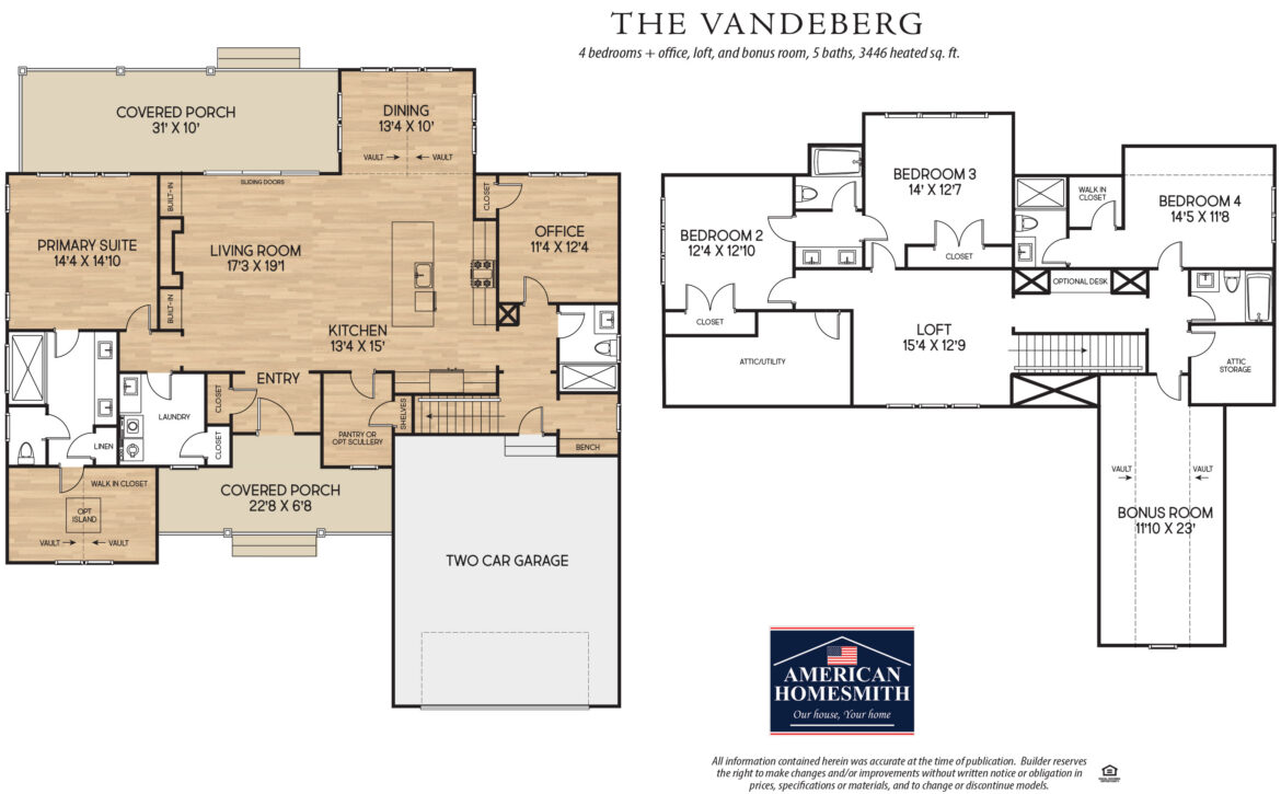 The Vanderberg Floorplan - American Homesmith